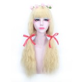 65cm Long Curly Taro Yellow Brown Retro Red Wig Synthetic Party Hair Anime Cosplay Lolita Wigs CS-298