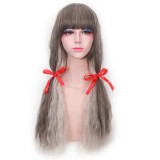 65cm Long Curly Taro Yellow Brown Retro Red Wig Synthetic Party Hair Anime Cosplay Lolita Wigs CS-298