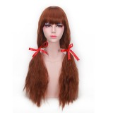 65cm Long Curly Taro Yellow Brown Retro Red Wig Synthetic Party Hair Anime Cosplay Lolita Wigs CS-298