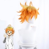 35cm Short Yellow Orange Mixed Wig The Promised Neverland Emma Wig Synthetic Anime Cosplay Wig CS-399A