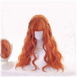 70cm Long Curly Orange Hair Wig Synthetic Anime Cosplay Lolita Wig CS-820A