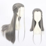 80cm Long Straight Gray Guardian Zhu Yilong Wig Synthetic Anime Cosplay Wigs CS-400A