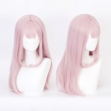 65cm Long Straight Light Pink Kaguya Sama Fujiwara Chika Wig Synthetic Anime Cosplay Wigs CS-472A