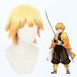 30cm Short Orange Mixed Demon Slayer Agatsuma Zenitsu Wig Synthetic Anime Cosplay Wigs CS-471B