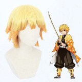 30cm Short Orange Mixed Demon Slayer Agatsuma Zenitsu Wig Synthetic Anime Cosplay Wigs CS-471B