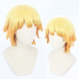 30cm Short Orange Mixed Demon Slayer Agatsuma Zenitsu Wig Synthetic Anime Cosplay Wigs CS-471B