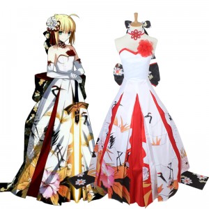 Fate/Grand Order Cosplay Costume Saber Anime Costume Lolita Dress COS-192