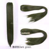 60cm Long Straight Anime Ponytails For Wigs Multi Colors For Choose