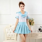 New Anime Costumes School Unfirm Clothes For Girls Blue Sailor Suit Dress Lolita Maid Dress DS001