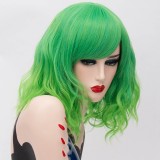 2019 New Fashion 35cm Short Curly Synthetic Anime Wig Cosplay Lolita Wig For Halloween Party With Multi Colors