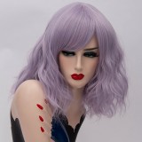 2019 New Fashion 35cm Short Curly Synthetic Anime Wig Cosplay Lolita Wig For Halloween Party With Multi Colors