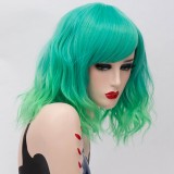 2019 New Fashion 35cm Short Curly Synthetic Anime Wig Cosplay Lolita Wig For Halloween Party With Multi Colors