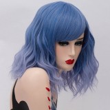 2019 New Fashion 35cm Short Curly Synthetic Anime Wig Cosplay Lolita Wig For Halloween Party With Multi Colors