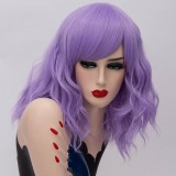 2019 New Fashion 35cm Short Curly Synthetic Anime Wig Cosplay Lolita Wig For Halloween Party With Multi Colors