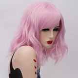 2019 New Fashion 35cm Short Curly Synthetic Anime Wig Cosplay Lolita Wig For Halloween Party With Multi Colors