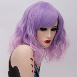 2019 New Fashion 35cm Short Curly Synthetic Anime Wig Cosplay Lolita Wig For Halloween Party With Multi Colors
