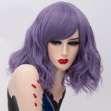 2019 New Fashion 35cm Short Curly Synthetic Anime Wig Cosplay Lolita Wig For Halloween Party With Multi Colors