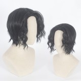 30cm Short Curly Black Demon Slayer Kibutsuji Muzan Wig Synthetic Anime Cosplay Wigs CS-471E