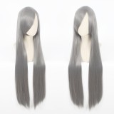 100cm Long Straight Gray Final Fantasy VII Sephiroth Wig Synthetic Anime Cosplay Wigs CS-035A