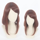 35cm Short Brown My Hero Academia Cosplay Ochaco Uraraka Wig Synthetic Anime Hair Wigs CS-410A