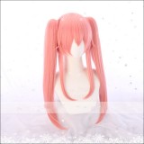 55cm Long Pink Fate/Grand Order Anime Tamamo no Mae Wig Synthetic Cosplay Wigs With Two Ponytails CS-415