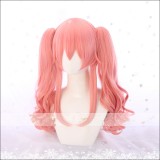 55cm Long Pink Fate/Grand Order Anime Tamamo no Mae Wig Synthetic Cosplay Wigs With Two Ponytails CS-415