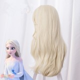 65cm Long Curly Beige Frozen II Wig Elsa Princess Anime Hair Synthetic Cosplay Wigs CS-135C