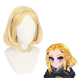 35cm Short Blonde The Legend of Zelda Anime Princess Zelda Wig Synthetic Cosplay Wigs CS-416A