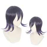 35cm Short Black&Purple Mixed Danganronpa V3 Anime Ouma Kokichi Wig Synthetic Cosplay Hair Wigs CS-420A