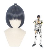 30cm Short Black&Blue Mixed JoJo's Bizarre Adventure Bruno Bucciarati Wig Synthetic Anime Cosplay Hair Wigs CS-419A