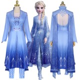 2019 New Movie Frozen II Costumes Elsa Princess Dress Lolita Halloween Party Cosplay Costume COS-337