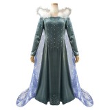 Full Set 2019 New Movie Frozen II Elsa Queen Costume Lolita Dress Halloween Party Cosplay Costumes COS-341