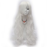 80cm Long Wave White Hair Wig Synthetic Anime Lolita Cosplay Wigs CS-034F