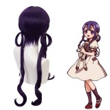 60cm Long Curly Purple Toilet Bound Hanako kun Akane Aoi Wig Synthetic Anime Cosplay Wigs CS-427A