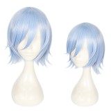 30cm Short Straight Light Blue Disney Twisted Wonderland Silver Wig Synthetic Anime Cosplay Wigs CS-437A