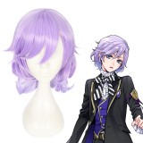 40cm Medium Long Curly Light Purple Mixed Disney Twisted Wonderland Felmier Wig Synthetic Anime Cosplat Wigs CS-443A