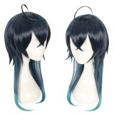 50cm Long Straight Dark Blue&Green Disney Twisted Wonderland Malleus Wig Syntheric Anime Cosplay Wigs CS-436A