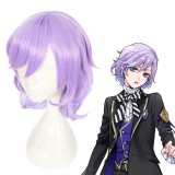 40cm Medium Long Curly Light Purple Mixed Disney Twisted Wonderland Felmier Wig Synthetic Anime Cosplat Wigs CS-443A