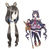 90cm Long Curly Dark Gray Princess Connect Re:Dive Kyaru Wig Synthetic Anime Cosplay Wigs CS-450A
