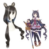 90cm Long Curly Dark Gray Princess Connect Re:Dive Kyaru Wig Synthetic Anime Cosplay Wigs CS-450A