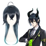 50cm Long Straight Dark Blue&Green Disney Twisted Wonderland Malleus Wig Syntheric Anime Cosplay Wigs CS-436A