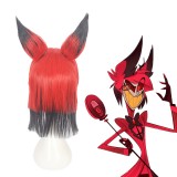 38cm Short Red&Black Mixed Hazbin Hotel Alastor Wig Synthetic Anime Cosplay Hair Wigs CS-449A