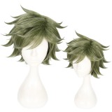 30cm Short Green Disney Cosplay Twisted Wonderland Trey Wig Synthetic Anime Cosplay Wigs CS-442A