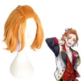 30cm Short Orange&Purple Mixed Disney Twisted Wonderland Cater Diamond Wig Stnthetic Anime Cosplay Wigs CS-439A