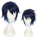 30cm Short Blue Mixed Disney Twisted Wonderland Cosplay Deuce Spade Wig Synthetic Anime Hair Wigs CS-440A