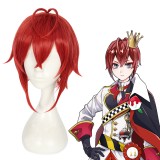 30cm Short Red Disney Twisted Wonderland Anime Riddle Rosehearts Wig Synthetic Hair Cosplay Wigs CS-441A
