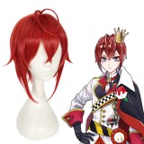 30cm Short Red Disney Twisted Wonderland Anime Riddle Rosehearts Wig Synthetic Hair Cosplay Wigs CS-441A