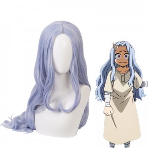80cm Long Curly Light Blue Hair Wig My Hero Academia Eri Wig Synthetic Anime Cosplay Wigs CS-384H