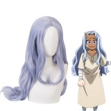 80cm Long Curly Light Blue Hair Wig My Hero Academia Eri Wig Synthetic Anime Cosplay Wigs CS-384H