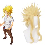 40cm Medium Long Golden My Hero Academia All Might Wig Synthetic Anime Cosplay Wigs CS-384I